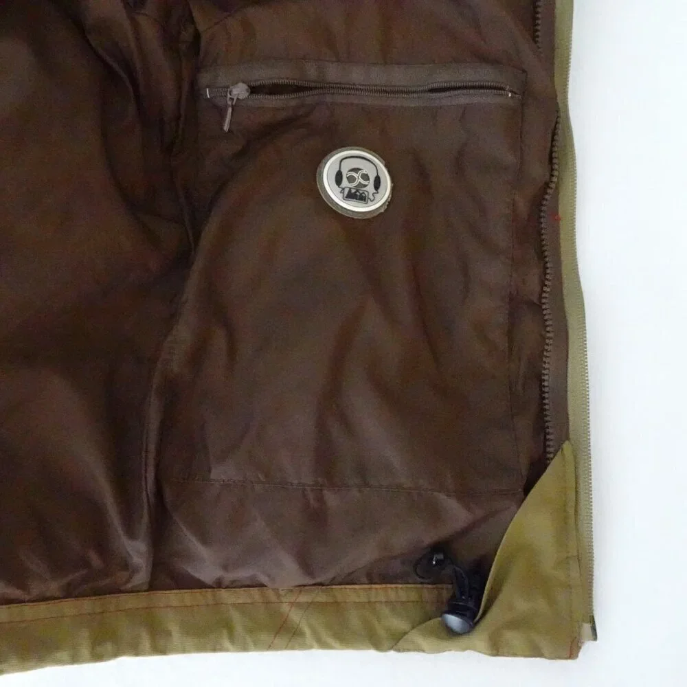 REI Full Zip Jacket Boys Size S Brown Hood Pockets Lined
